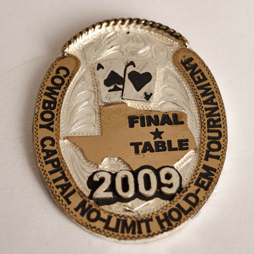 COWBOY CAPITAL NO-LIMIT HOLD-EM TOURNAMENT, FINAL TABLE 2009, STEPHENVILLE, TEXAS, Poker Card Guard