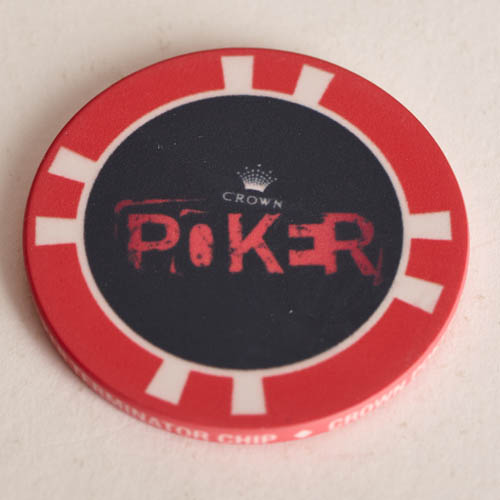 CROWN CASINO, TERMINATOR, CROWN POKER, Poker Card Chip