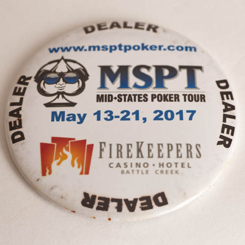 MSPT, MID-STATES POKER TOUR, 2017, POKER DEALER BUTTON