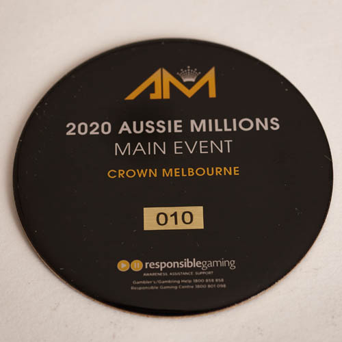 AUSSIE MILLIONS, 2020, CROWN MELBOURNE, MAIN EVENT, POKER CARD GUARD