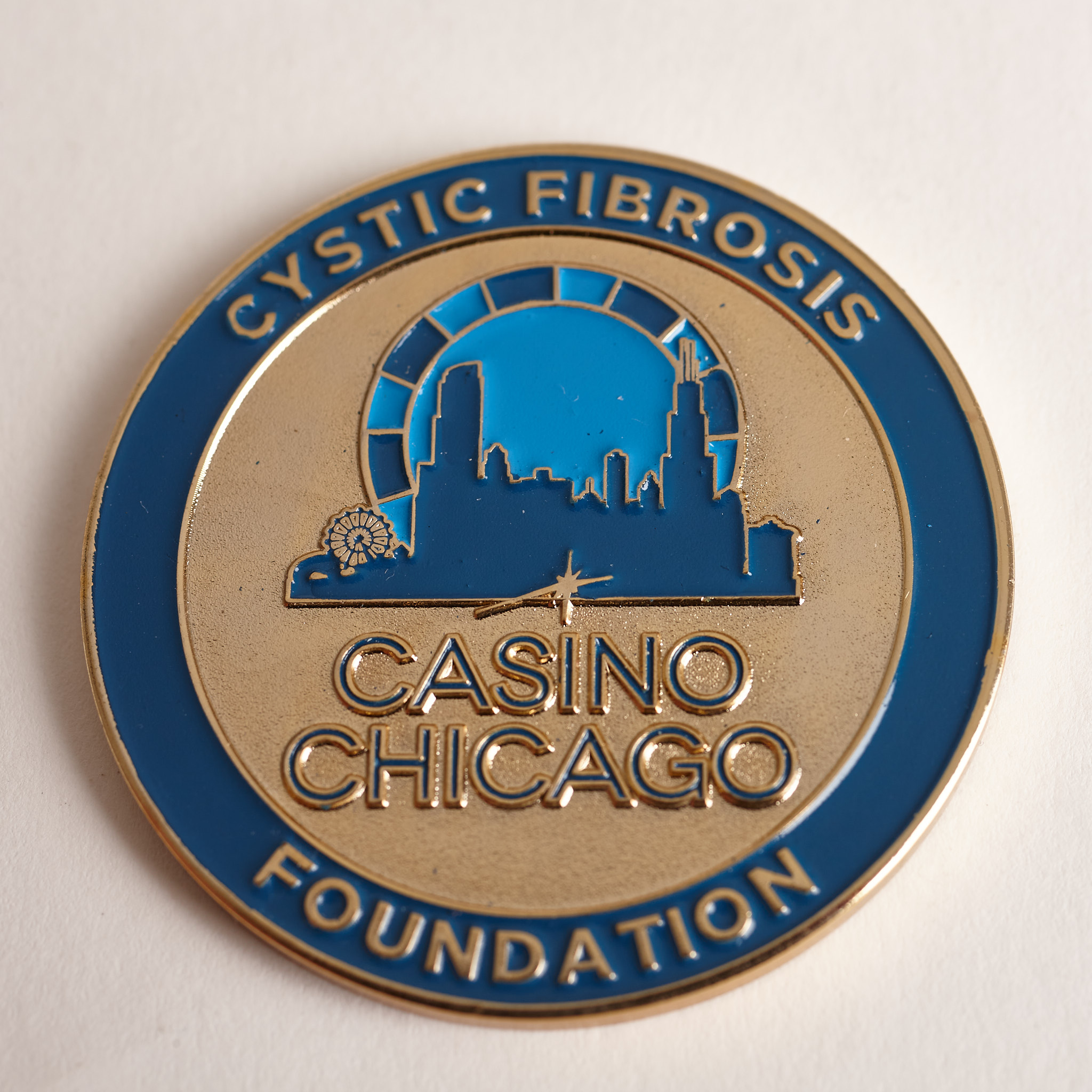 CASINO CHICAGO, CYSTIC FIBROSIS FOUNDATION (CHARITY), BTIG,  Poker Card Guard
