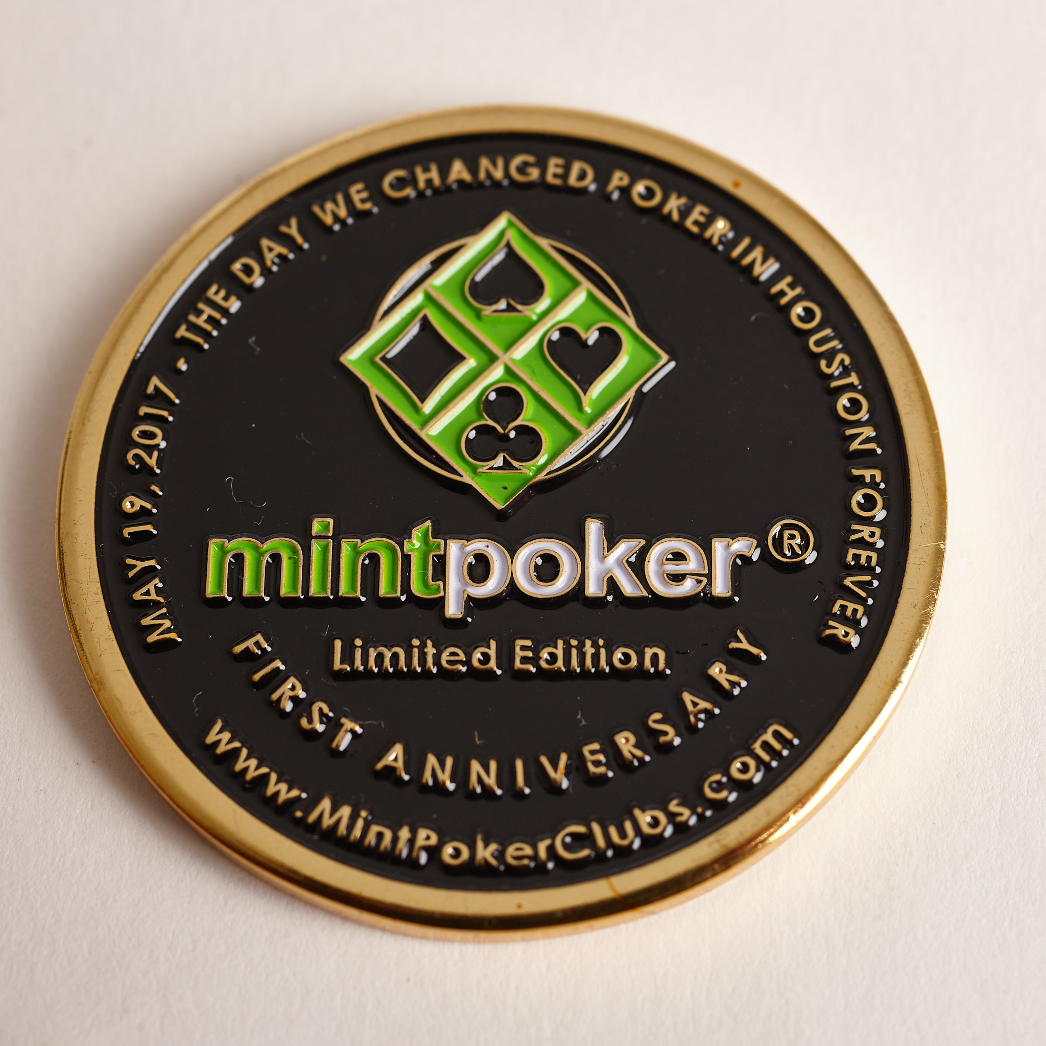 MINT POKER, FIRST ANNIVERSARY 2017, LIMITED ADDITION, Poker Card Guard