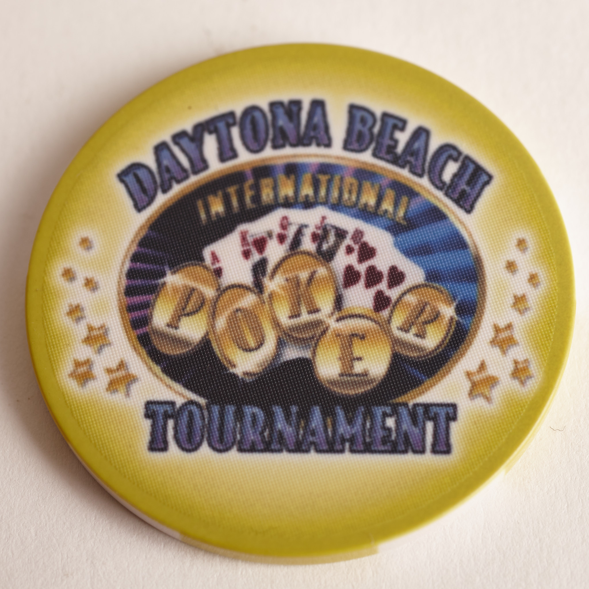 DAYTONA BEACH KENNEL CLUB & POKER ROOM, INTERNATIONAL POKER TOURNAMENT, Poker Card Guard Chip