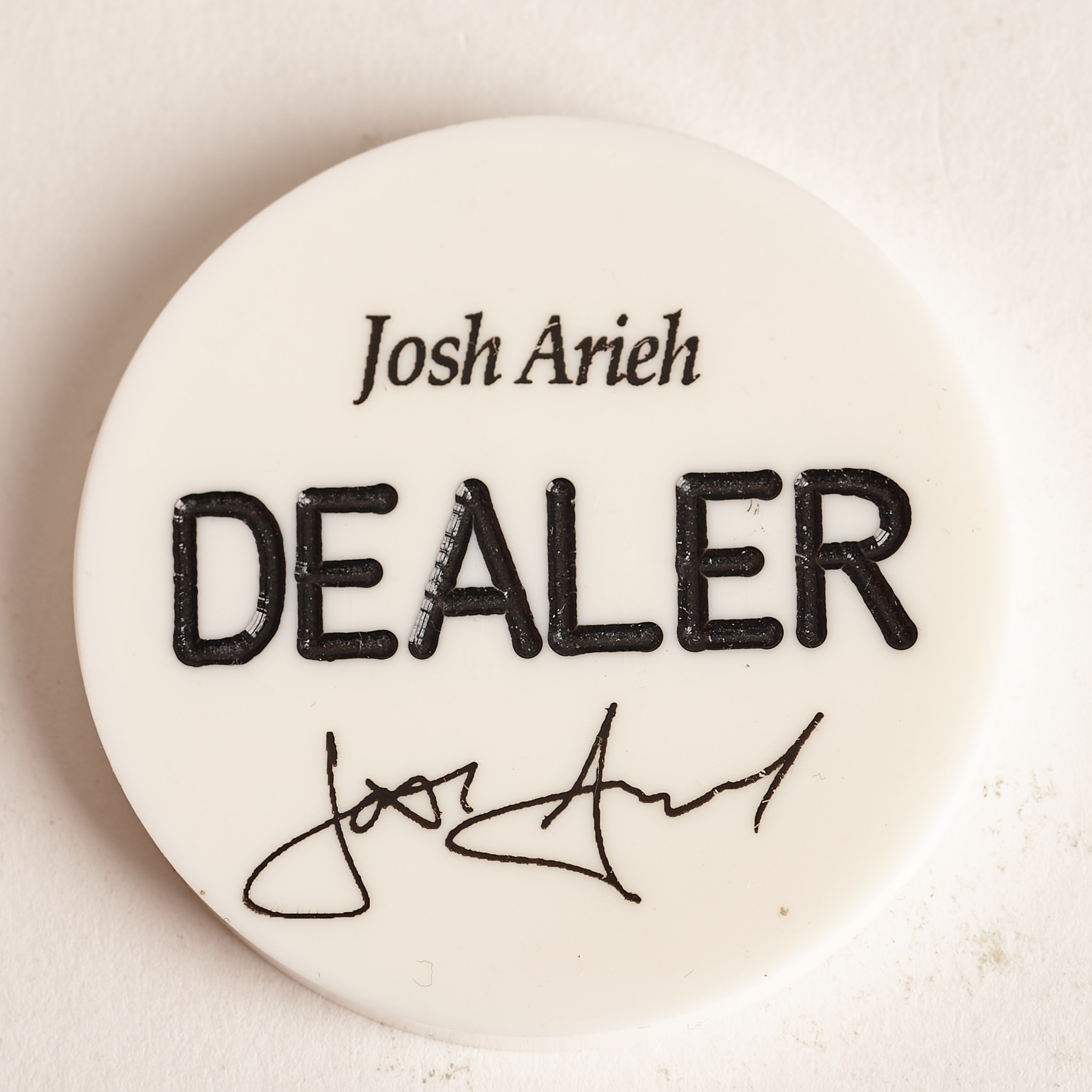 JOSH ARIEH “ATLANTA JOSH”, WORLD SERIES OF POKER WINNER, Poker Dealer Button