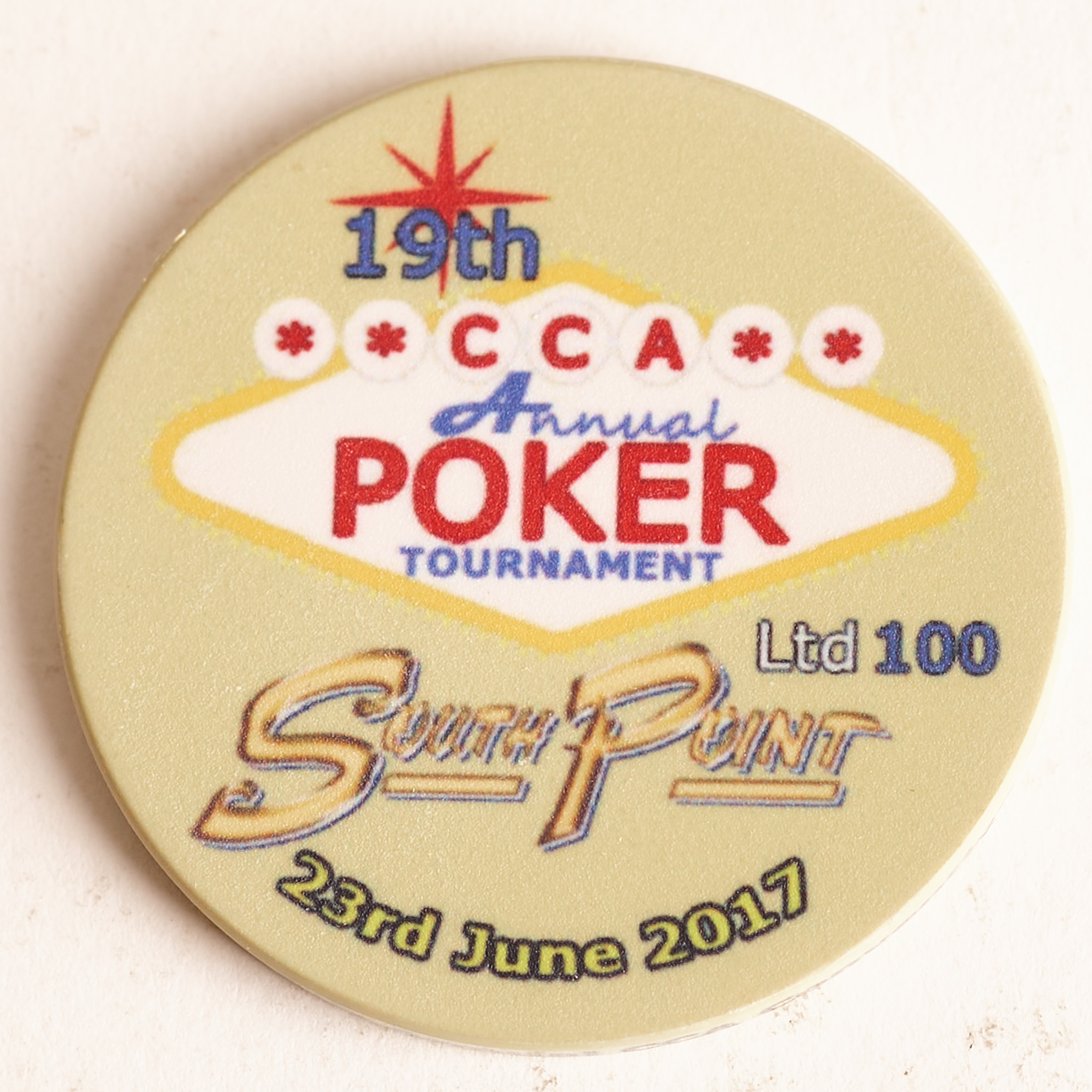 CCA CASINO COLLECTIBLES ASSOC. 19th ANNUAL POKER TOURNAMENT 2017, Poker Card Guard