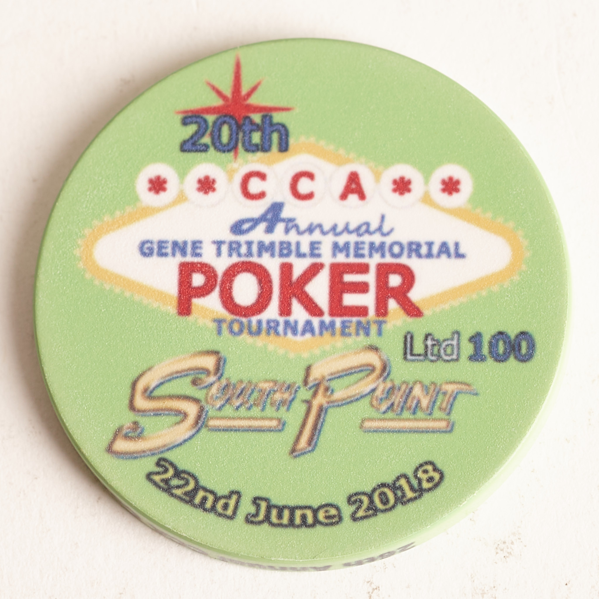 CCA CASINO COLLECTIBLES ASSOC. 20th ANNUAL POKER TOURNAMENT 2018, Poker Card Guard