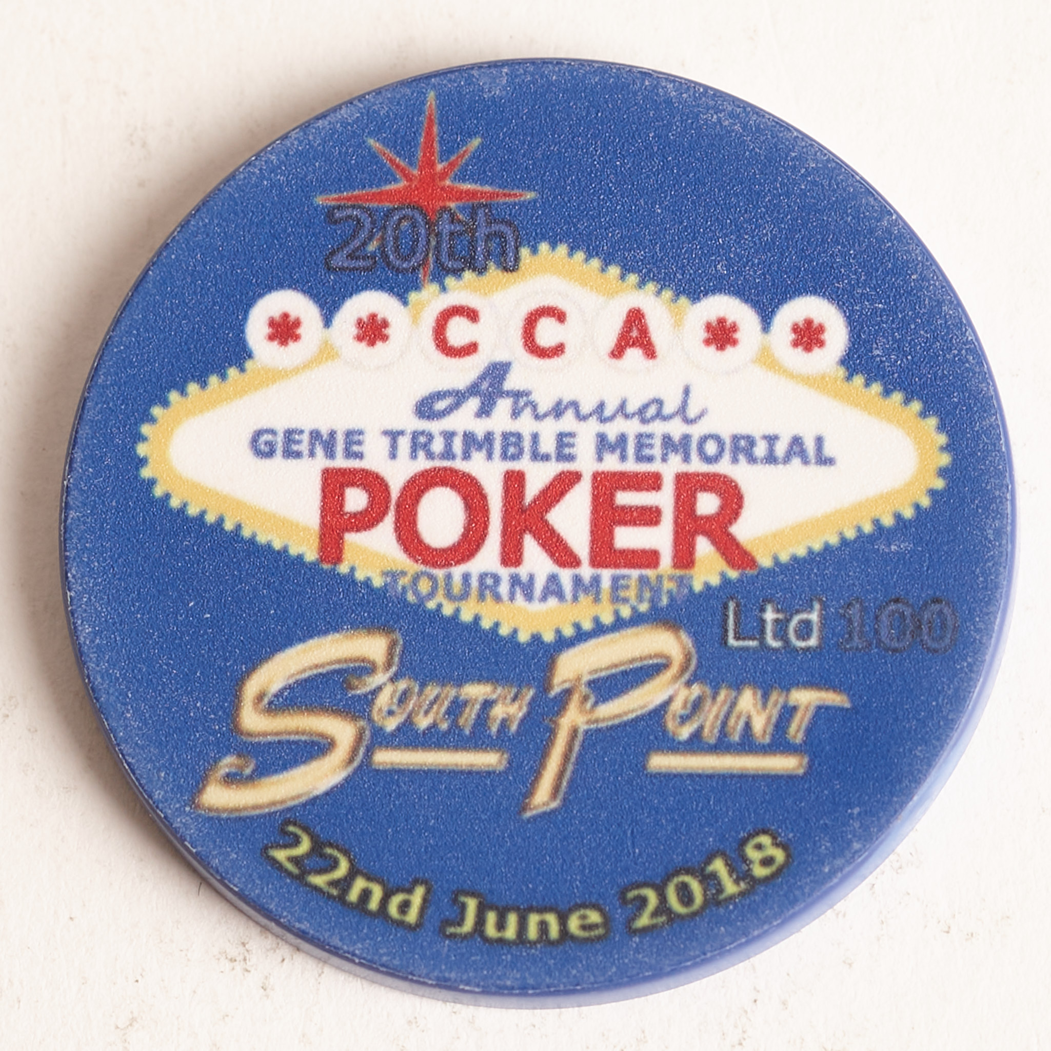 CCA CASINO COLLECTIBLES ASSOC. 20th ANNUAL POKER TOURNAMENT 2018, Poker Card Guard