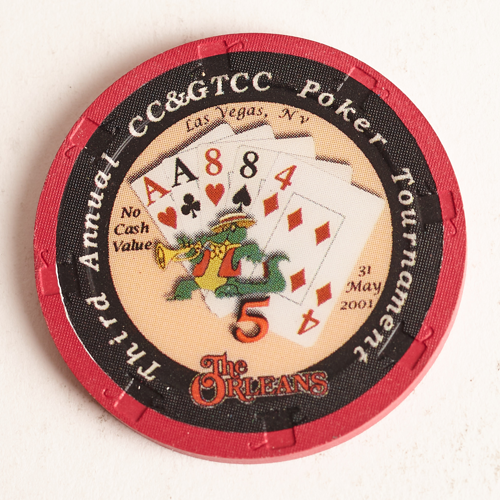 CC&GTCC 3rd ANNUAL POKER TOURNAMENT, 2001, Poker Card Guard Chip